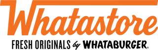 Whatastore logo with 'Fresh Originals by Whataburger' text