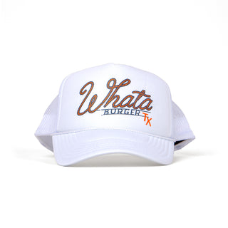Front view of White Just Like Y'all Like It Trucker Hat