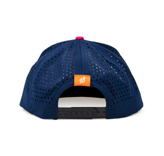Back View: Staunch Navy Neon Sign Hat