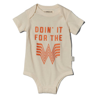 On-white photo of Doing it for the W Baby Bodysuit