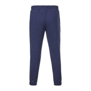 Navy blue sweatpants on a white background