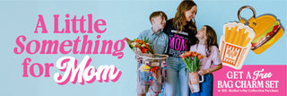Promotional banner for Mother's Day with a family and product offer.