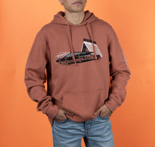 view model in clay a-frame whataburger hoodie
