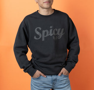 view model in spicy ketchup crewneck