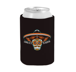 view front of sugar skull whataburger can holder