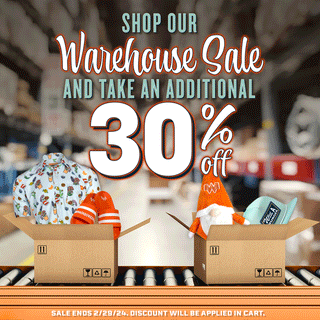 View Whatastore products in boxes on conveyer belt. Reads Shop our warehouse sale and take an additional 30% off. Sale ends 2/29/24. Discount will be applied in cart. 