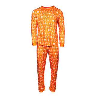 View front of 2024 Whataburger Adult Pajama Set