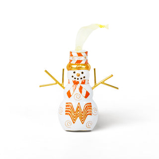 View front of Whataburger Kitty Keller Snowman Ornament