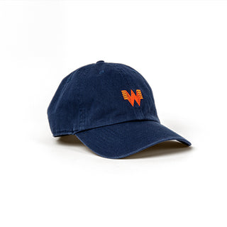 View front of navy clean up hat