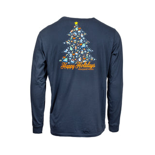 View back of Vineyard Vines x Whataburger Holiday Tree Long Sleeve Tee