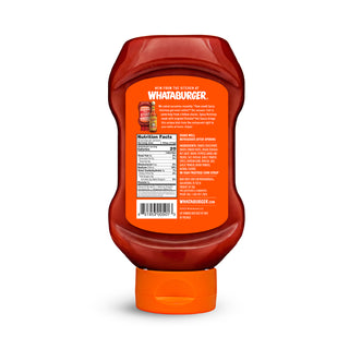 Squeeze bottle of Whataburger sauce on a white background