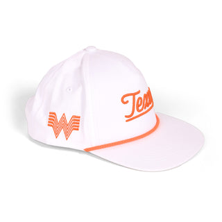 Angled view on-white photo of Burlebo x Whataburger WB Texas Hat