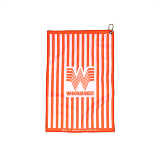 Orange/White Stripe Golf Towel