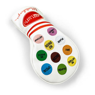 Close Up On-White Photo of Day Dots on of Day Dot Golf Club Covers