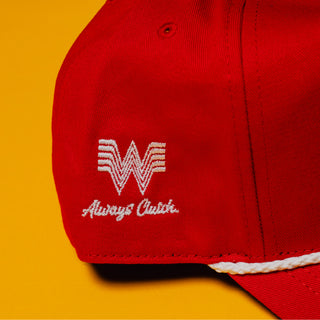 Close-Up Photo of Houston Rockets x Whataburger Red Hat