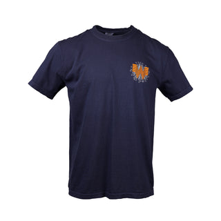 On-White of Navy Firework Tee Front