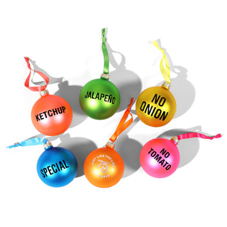 Whataburger Holiday Ornament Set on White background