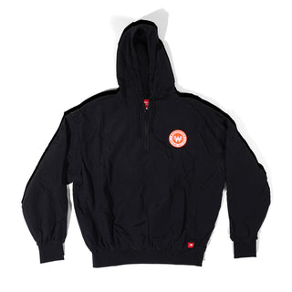 Sportiqe Black Hooded Half Zip on white background