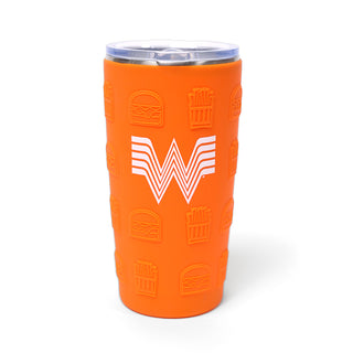 On white photo of Whataburger Orange 20oz Silicone Tumbler