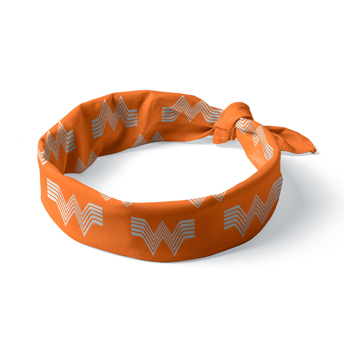 Ballin' Basketball Dog Bandana - Orange Cotton Adjustable Pet Scarf, One Size