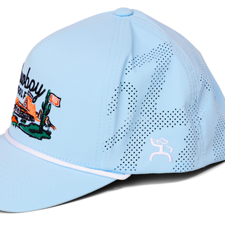 Hooey x Whataburger Blue Cowboy Golf Hat on White Background