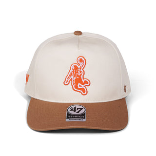 Beige and brown cap with orange logo and '47' brand label on a white background