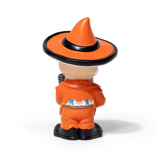 Microphone Sugar Skull Figurine on white background