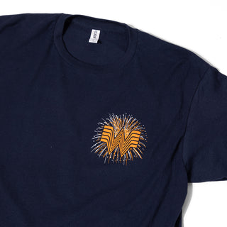 Navy Truck Tee on white background