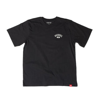 Front of Sportiqe Coal Camo Tee on white background