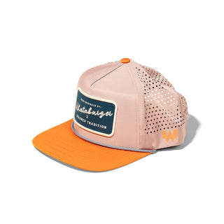 Mauve Staunch Collection Hat at angle on whit background