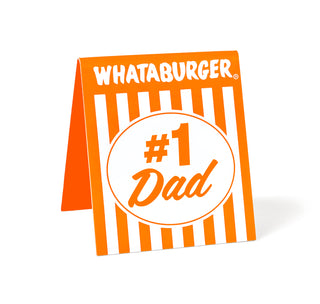 On-White photo of #1 Dad Table Tent