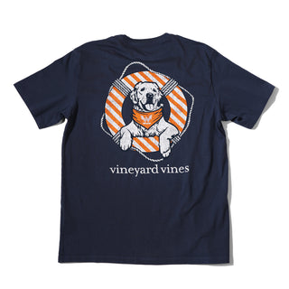 Vineyard Vines x Whataburger Navy Dog Tee on white background