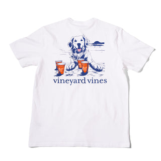 Vineyard Vines x Whataburger White Dog Tee on white background