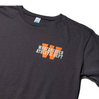 Close-up WB Athletic Dept Tee front graphic on white background
