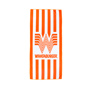 View Whataburger Logo Striped Beach Towel
