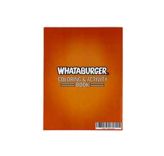 Whataburger Coloring and Activity Book back cover view