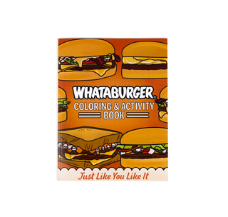 Whataburger Coloring and Activity Book Outside Cover View