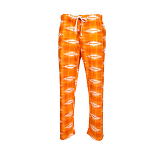 View Orange and White Plaid Pajama Pants 