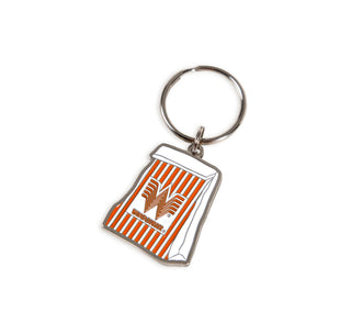 View Orange and White Bag Metal Keychain