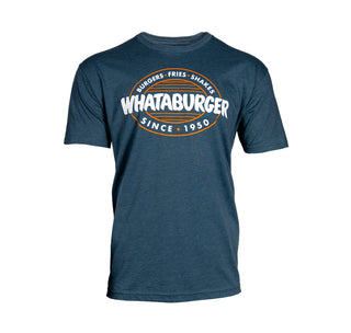 View Navy Blue Burgers Fries Shakes Tee Whataburger since 1950