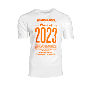 View White Class of 2023 Tee With Orange Lettering