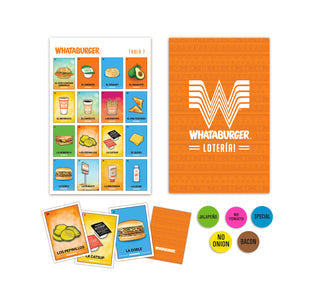 View Whataburger Loteria Game Board, Cards, and Markers. Designs include everything from burgers to avocado and everything in between!