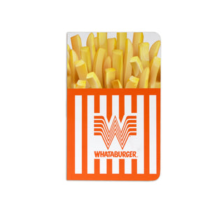 View ruled notebook featuring French Fry Box art