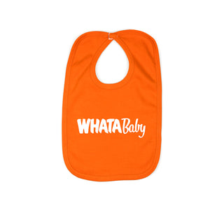 View WhataBaby Orange Velcro Bib