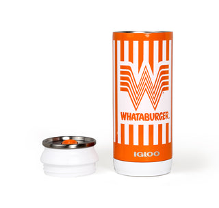 View Whataburger Igloo Tumbler 16oz with lid removed