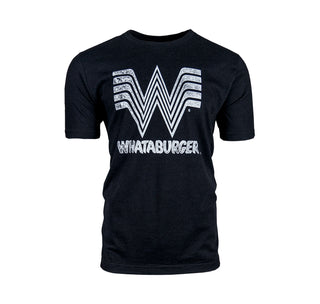 view whataburger lockup tee in black with white print